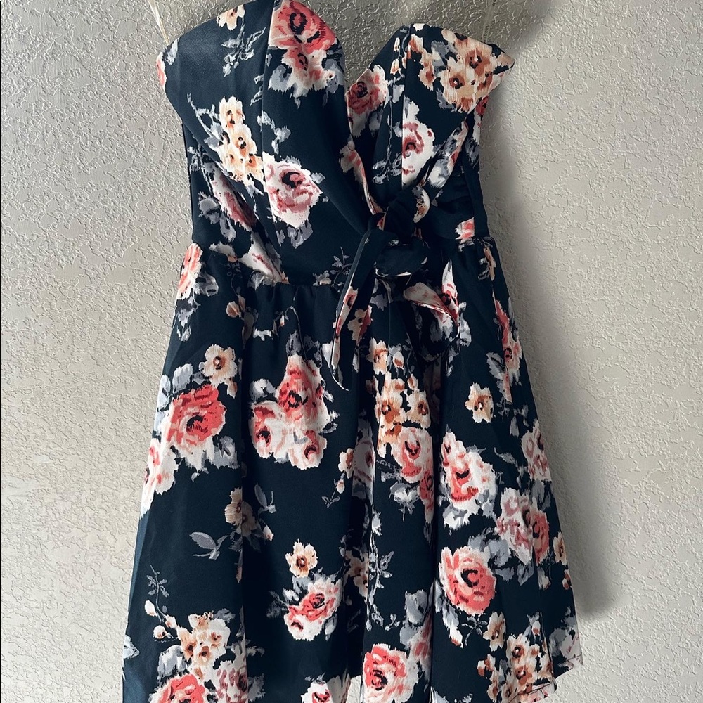 Strapless mini dress